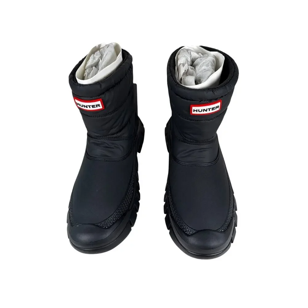 Hunter Intrepid Short Snow Boots Womens 7 Black‎ Waterproof Insulated Pull On